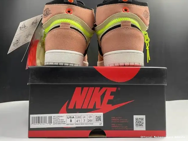 Official Maikesneakers Switch Peach 1 High Air CW6576-800 Jordan 0515